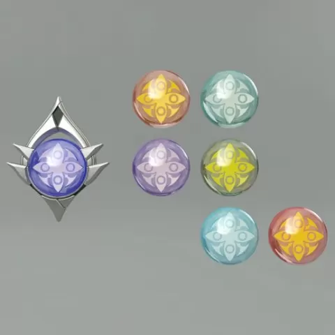 Genshin Impact Snezhnaya Fatui insignia Delusion set. Video game, props, cosplay