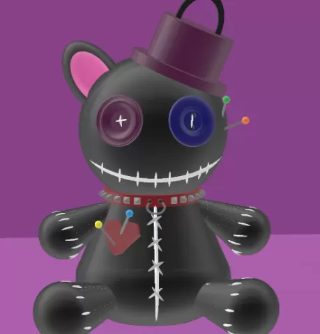 Voodoo doll 2 keychain