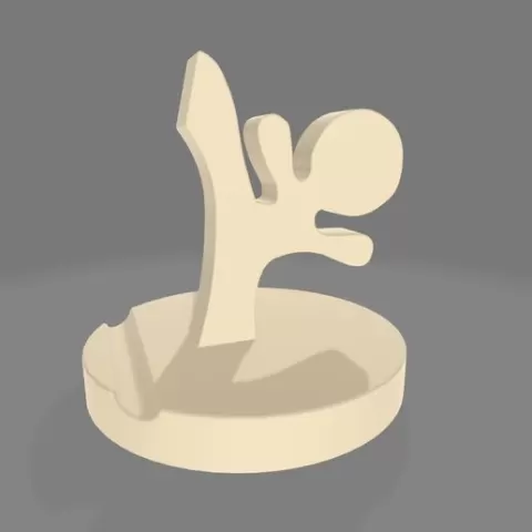 Karateka telephone holder.