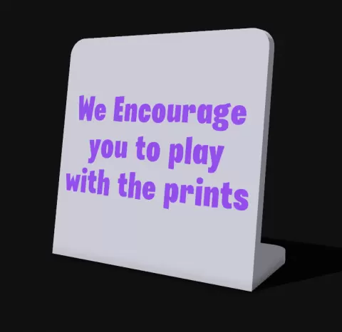 Encourage to play Sign
