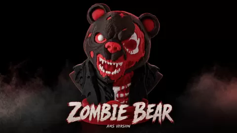 Zombie Bear Bust - Creepy Horror Design