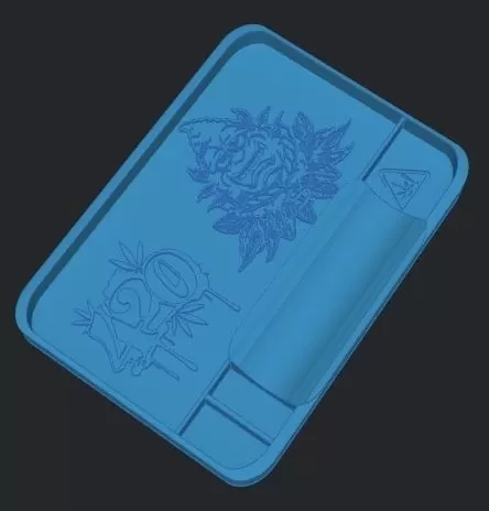 WEED TRAY GRINDERKING ...WEED TRAY 180X130X20 MM. ROLLING TRAY. EASY PRINT PRINTING WITHOUT SUPPORTS READY TO PRINT