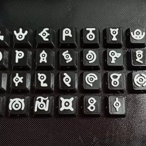 Unown Pokemon Keycaps