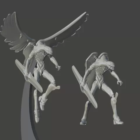 MASS PRODUCTION EVA UNIT 05 - END OF EVANGELION NEON GENESIS - 2 POSE BUNDLE - ULTRA HIGH DETAILED STL