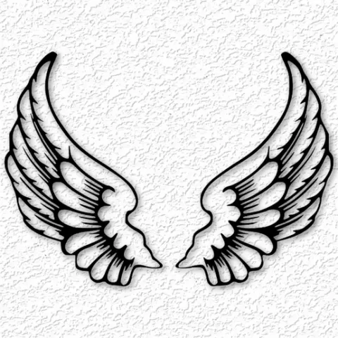 pair of angel wings wall art angel wings wall decor 2d art