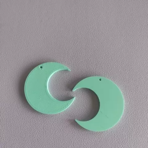Moon shaped earring