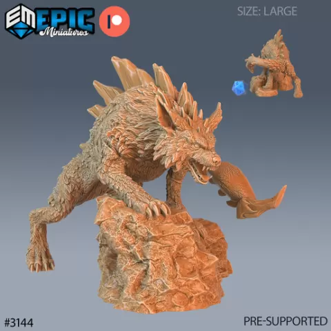 Lupion Wolf Scorpion Chimera Sneaky ‧ DnD Miniature ‧ Tabletop Miniatures ‧ Gaming Monster ‧ 3D Model ‧ RPG ‧ DnDminis ‧ STL FILE