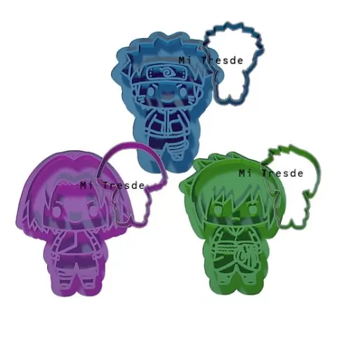 Set Naruto Chibi cutters and markers