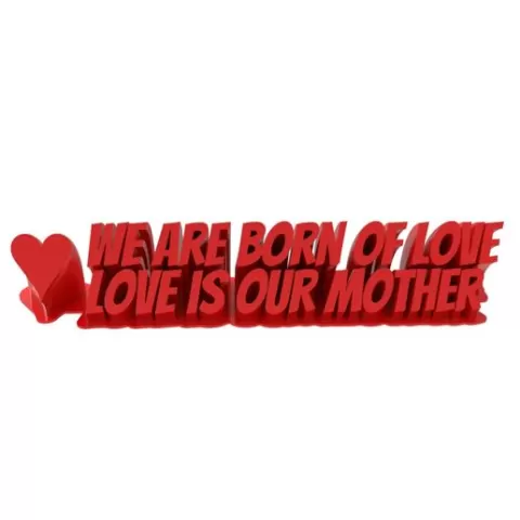 Gift for your mom - We are born of love, love is our mother