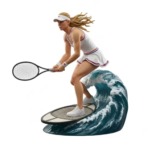 Simone Giannelli setter control surfing, tennis player, beach tennis, tennis athlete, surfing athlete, wave riding, surf action, ocean surfing, beach sport, sports figurine, tennis figurine, athlete