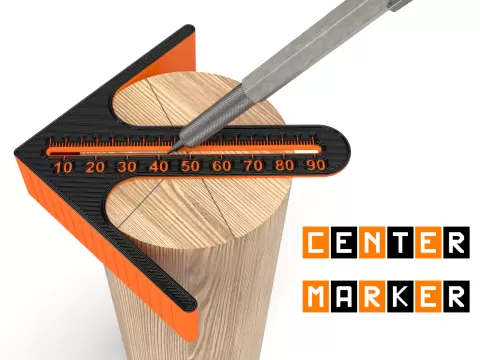 Center marker with ruler
