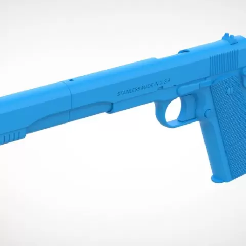Colt M1911A1 from the movie Hitman Agent 47 1 to 12 scale 3D print model