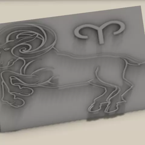 STAR SIGN Aries PRESENTATION SHAPE STEM PICTURE