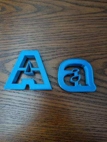 Letter A Alphabet Upper & Lower Case Cookie Cutter - Trash Can Guy
