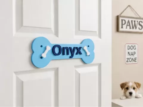 Parametric Bone Pet Name Sign-Custom Dog & Cat Tag