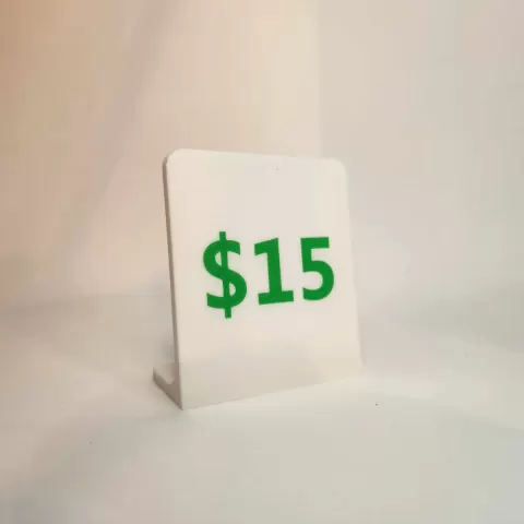 $15.00 display sign