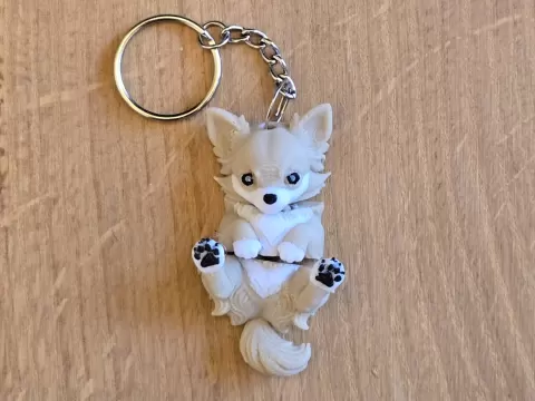 Chihuahua dog flexi keychain