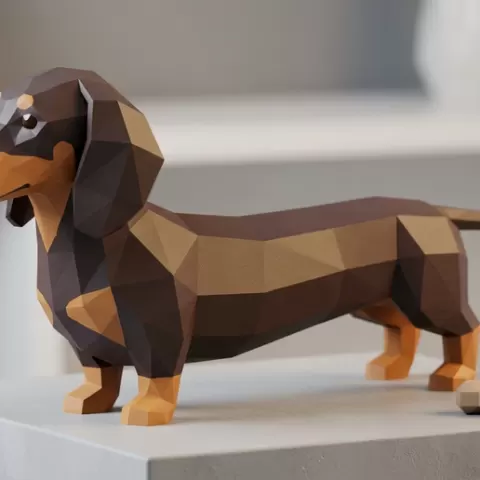 Low Poly Dachshund