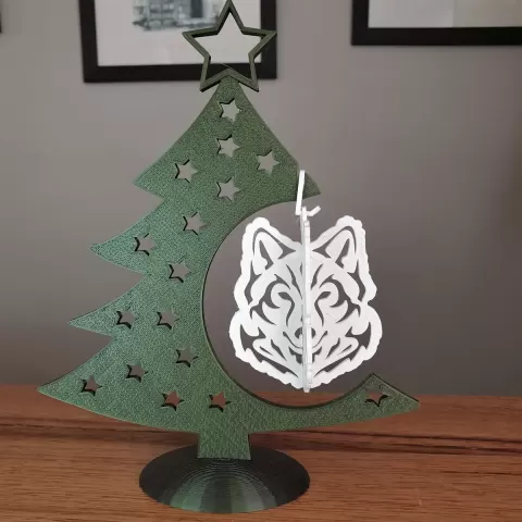 Dog Wolf Christmas Bauble