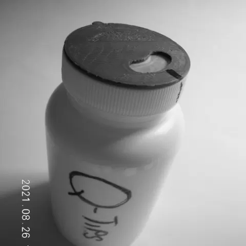 Q-Tip Holder from a Pill Bottle