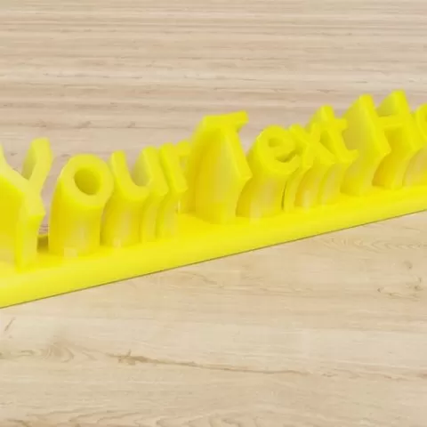 Customizable Curved Name Block