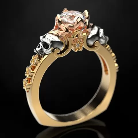 Skull Engagement Ring 7