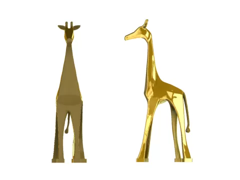 Elegant Giraffe Statue - Bagul3D