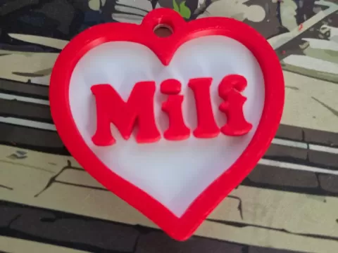 Milf Mom Keychain - Designed
