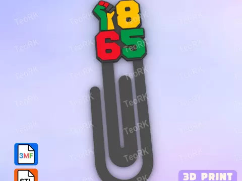 Paperclip 1865 Juneteenth - bookmark - TeoRk
