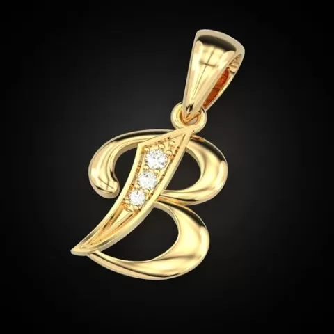 Letter B Initial Pendant Necklace