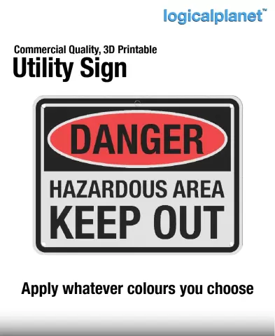 DANGER | HAZARDOUS AREA KEEP OUT Sign