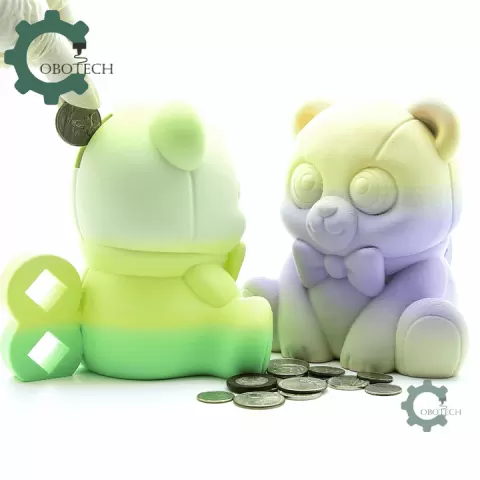 🐻 Cobotech Valentine Teddy Bear Piggy Bank - Desk Decor - Coin Bank Gifts by Cobotech