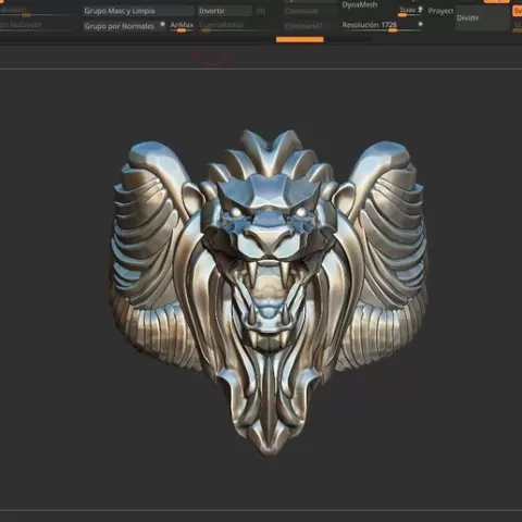 STYLIZED LION RING