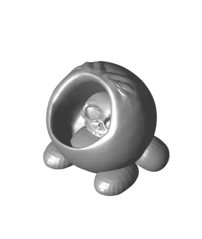 kirby with skull showing