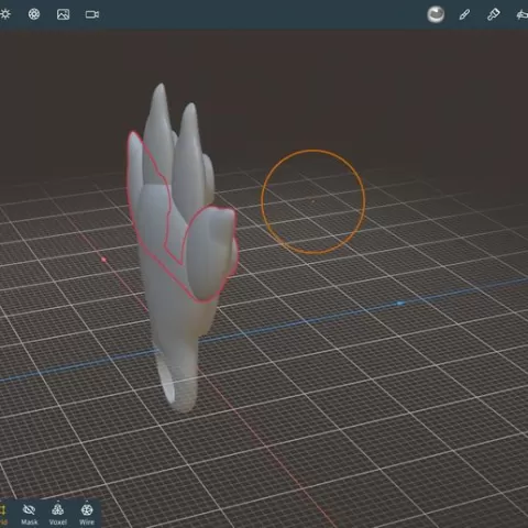 3D paw key chain