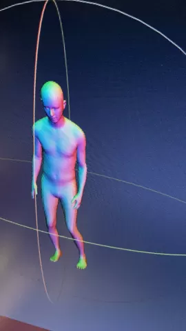 Human posing with hands down 1 - agent020