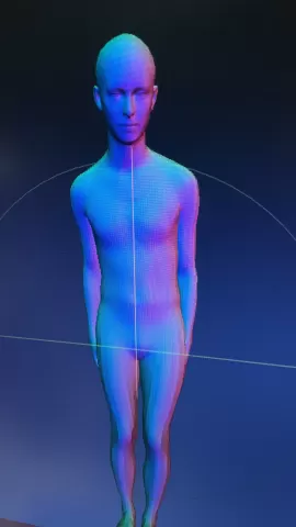 Human posing with hands down 2 - agent020