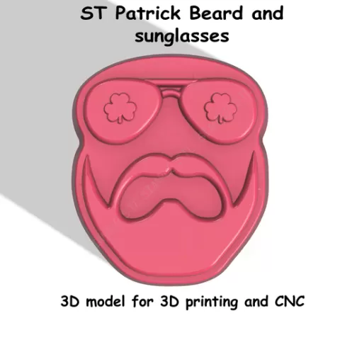 ST Patrick Beard and sunglasses Stl File