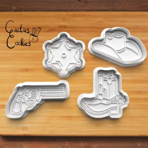 Cowboy Cookie Cutter set 0236