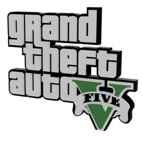 3D MULTICOLOR LOGO/SIGN - GTA V
