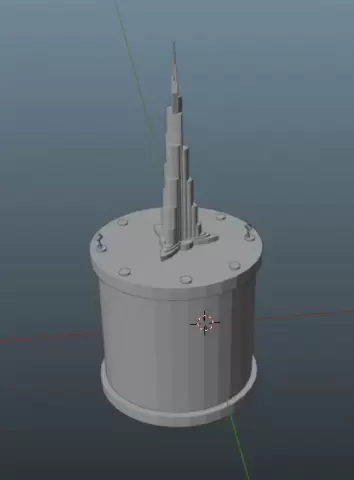 burj khalifa on a base