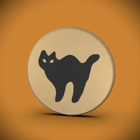 Iconic Cookie Coaster -Cat