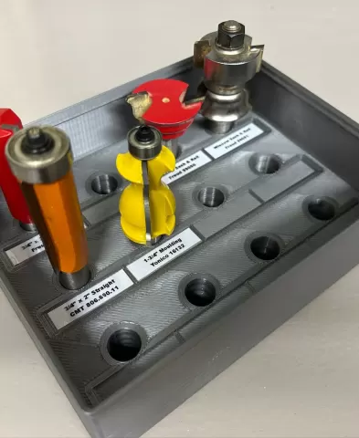 Gridfinity Router Bit Storage Module