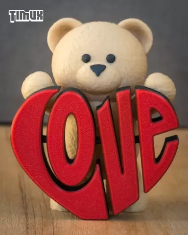TEDDY BEAR WITH A LOVE SIGN