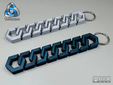 Hexagonal Articulated Flexi Keychain V2