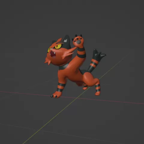 Torracat pokemon 3D print model