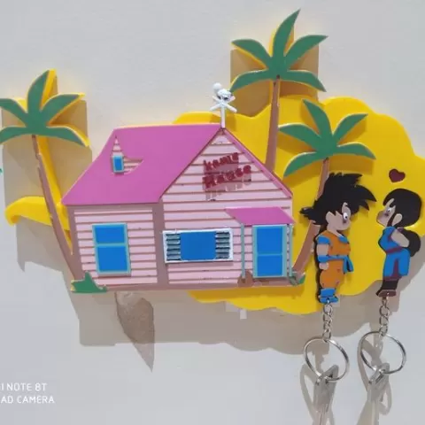 Key holder and 2 key chains Goku