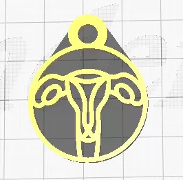uterus keychain