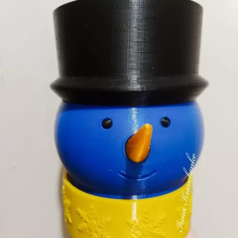 Snowman planter