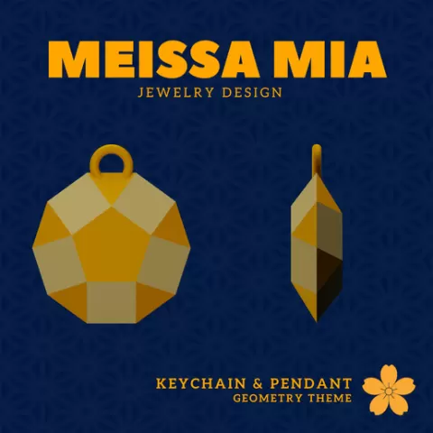 31. Pentagonal Gyrobicupola Earring – 29. Johnson Solids Necklace and Earring - Girl's Fashion Accessories